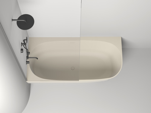 Ванна из литьевго мрамора Salini SOFIA 102515G 170х85 пристенная асимметричная - фото 3